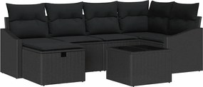 vidaXL Σετ Καναπέ με μαξιλάρι 7 pcs συνθετικό ρατάν