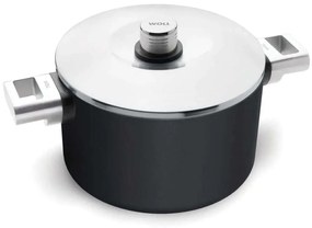 Κατσαρόλα Αντικολλητική Diamond XR Logic Pro 120PLCIL 20cm 3lt Inox-Black Woll 20cm Aluminium