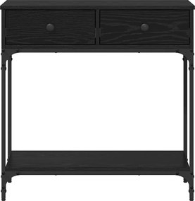 vidaXL Τραπέζι κονσόλας Μαύρη δρυς 75 x 34,5 x 75 εκ