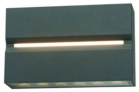 Απλίκα Φωτιστικό Τοίχου LED 15W IP54 3000K Σκούρο Γκρι E272 Zambelis-E272-Ανθρακί E272