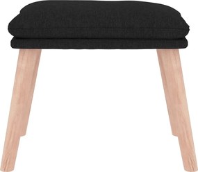 vidaXL Υποπόδιο Μαύρο 45 x 29,5 x 35 εκ. Υφασμάτινο
