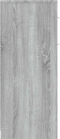vidaXL Ντουλάπι Μπάνιου Γκρι Sonoma 60x33x80 εκ. Επεξεργασμένο Ξύλο