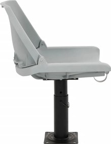 vidaXL Κάθισμα Σκάφους Πτυσσόμ. 2 τεμ. Γκρι 48x51x41 εκ Χωρίς Μαξιλάρι
