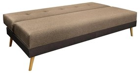 Καναπές - Κρεβάτι Napster Fylliana Cappuccino ύφασμα με Καφέ Ρίγα 180x80x95εκ 180x80x95 εκ.