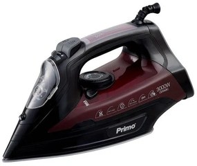 Σίδερο ατμού PRSI-40313 Κεραμική πλάκα 3000W Anti-drip-Anti-calc-Auto shut-off Μαύρο-Μπορντώ 400313 Primo 400313