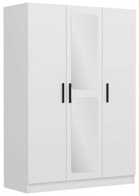 Ντουλάπα Τρίφυλλη Kale 506MNR2252 135x52x210cm White Τρίφυλλη