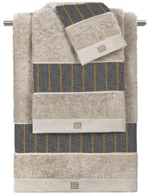 Πετσέτες Μπάνιου (Σετ 3τμχ) Guy Laroche Beverly Anthracite - Natural