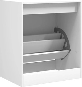 vidaXL Παπουτσοθήκη Λευκή 60x42x69 εκ. από Επεξεργασμένο Ξύλο