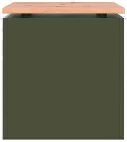 vidaXL Παγκάκι κήπου Λαδί 40 x 40 x 43 cm Ατσάλι