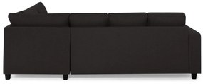 Γωνιακός Καναπές Scandinavian Choice C154, Μαύρο, Ανθρακί, 254x194x82cm, Πόδια: Πλαστική ύλη | Epipla1.gr