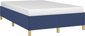 vidaXL Πλαίσιο κρεβατιού χωρίς στρώμα μπλε 120x200cm ύφασμα