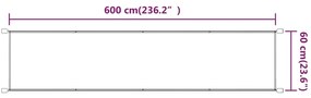 vidaXL Τέντα Κάθετη Μπλε 60 x 600 εκ. από Ύφασμα Oxford