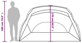 Σκηνή Παραλίας Γκρι 274x178x170/148 εκ. Πολυεστέρας 185T - Γκρι