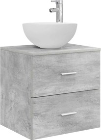 vidaXL Σετ Επίπλων Μπάνιου 4 pcs Γκρι Σκυροδέματος