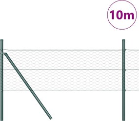 vidaXL Στύλος Περιφράξεων Πράσινο 10 x 0,8 μ (36 χλστ πλέγμα)