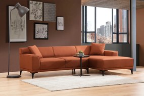 Corner Sofa Petra R Corner - Orange Orange