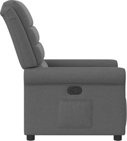 vidaXL Πολυθρόνα Ανακλινόμενη Σκούρο Γκρι Υφασμάτινη