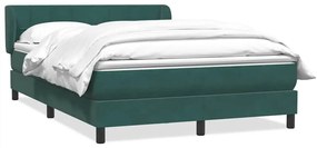 Κρεβάτι Boxspring με Στρώμα Σκούρο Πράσινο 160x210εκ. Βελούδινο - Πράσινο