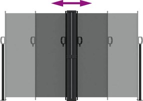 vidaXL Σκίαστρο Πλαϊνό Συρόμενο Ανθρακί 160 x 600 εκ.