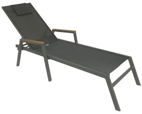 Intrahome Ξαπλώστρα με μπράτσα Koby Intrahome αλουμίνιο-textilene ανθρακί | SKU: INTRAPA-263111125
