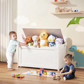 VEVOR Kids Toy Storage Bench Wooden Toy Box Chest 32.68 x 17.91 x 24.02&quot; White