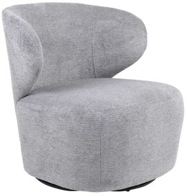 Πολυθρόνα Marelia pakoworld περιστρεφόμενη γκρι ύφασμα 73x76x76εκ