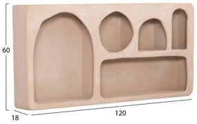 Ράφι Τοίχου Σειρά Santorini MDF Σε Καφέ 120x18x60Yεκ