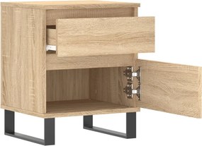 vidaXL Κομοδίνα 2 τεμ. Sonoma Δρυς 40 x 35 x 50 εκ. από Επεξεργ. Ξύλο