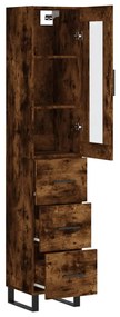 vidaXL Ντουλάπι Καπνιστή δρυς 34,5x34x180 εκ. από Επεξεργασμένο Ξύλο