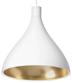 Φωτιστικό Οροφής Swell Single M 10300 30x30cm Dim E26 1050lm 13W 3000K White-Brass Pablo Designs
