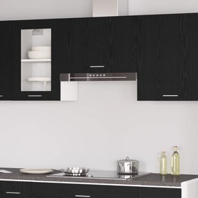 vidaXL Μαύρο Ράφι Τοίχου - 60x31x60 εκ., Από Επεξεργασμένο Ξύλο