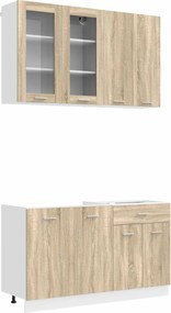vidaXL Μονάδα κουζίνας LYON 4 pcs Sonoma Δρυς Επεξεργασμένο Ξύλο