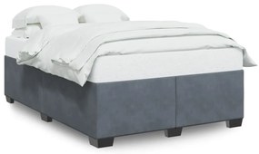 vidaXL Σκελετός Κρεβατιού Χωρίς Στρώμα Γκρι 140x200 εκ. Βελούδινο