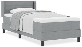 vidaXL Κρεβάτι με Στρώμα Σενίλ Γκρι 90x190 εκ.