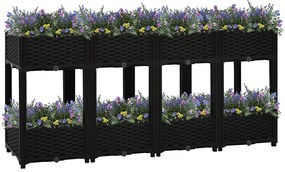 vidaXL Ζαρντινιέρα 160 x 40 x 71 εκ. από Πολυπροπυλένιο