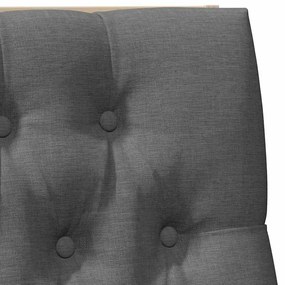 vidaXL Ταπετσαρισμένο κεφαλάρι Σκούρο Γκρι 100 cm Στερεά ξυλεία πεύκου