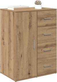 vidaXL Πλαϊνό γραφείο Artisan Oak 59 x 39 x 80 εκ. Επεξεργασμένο Ξύλο