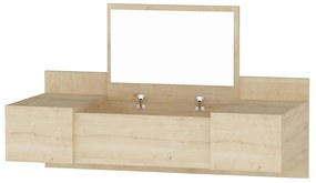Τουαλέτα Με Καθρέπτη Zakkum 550ARN2224 100x39,1x33cm Oak