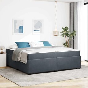 vidaXL Σκελετός Κρεβατιού Άλλο Σκούρο γκρι 200 x 200 cm Βελούδο