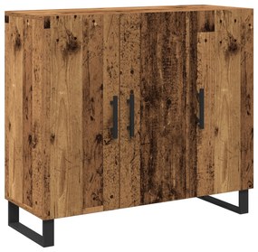 vidaXL Μπουφές με 3 Πόρτες Παλιού Ξύλου 90x34x80 εκ. Σαθρού Ξύλου