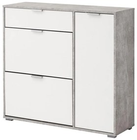 Shoe Storage Arco 2 Grey Concrete - White 102x33x94.5 cm