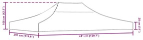 vidaXL Κάλυμμα Τέντας Εκδηλώσεων Μπεζ 4,5 x 3 μ. 270 γρ/μ²