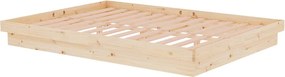 vidaXL Πλαίσιο Κρεβατιού 135 x 190 εκ. από Μασίφ Ξύλο Double