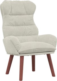 vidaXL Πολυθρόνα Κρεμ 69 x 74 x 93 εκ. Βελούδο