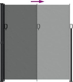 vidaXL Σκίαστρο Πλαϊνό Συρόμενο Ανθρακί 220 x 500 εκ.