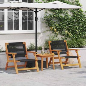 vidaXL Εξωτερικά Έπιπλα 2 pcs Μαύρο 67 x 76 x 73 εκ
