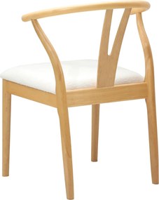 vidaXL Καρέκλα τραπεζαρίας 2 pcs Φυσικό και Ανοιχτό