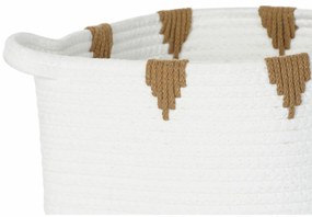 Σετ καλαθιών DKD Home Decor Λευκό Μαύρο Γκρι Μουστάρδα (3 Μονάδες)