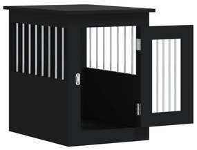 Κλουβί Σκύλου Μαύρο 45x62x59 εκ. από Επεξεργασμένο ξύλο - Μαύρο