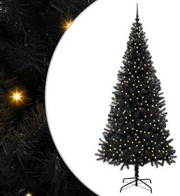 vidaXL Χριστουγεννιάτικο Δέντρο με 300 LED με βάση Μαύρο 240 cm PVC